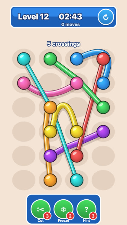 Twisted Ropes puzzle game screenshot
