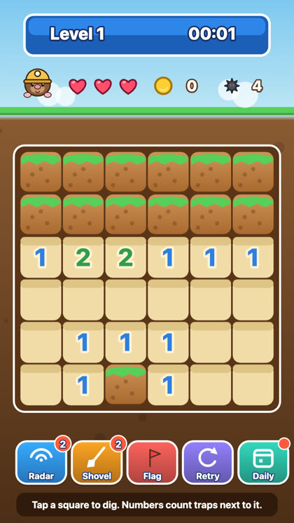 Treasure Dig game screenshot